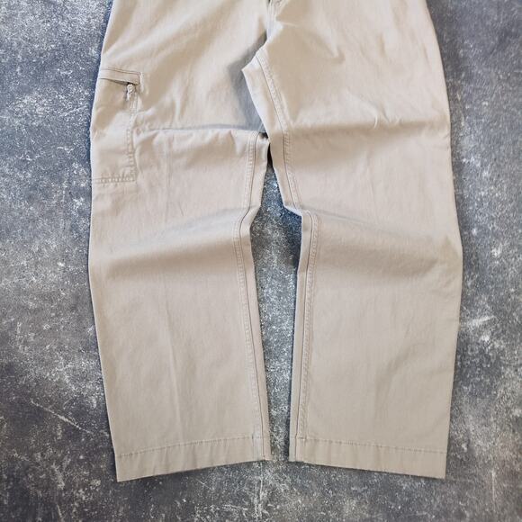 Dockers Cargo Pants Mens 34x29 Tan Straight Stretch Loose Chino Faded Preppy Y2K - Picture 3 of 11